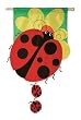 3D Lady Bug Family Regular Size Applique Flag 3D Lady Bug Family Regular Size Applique Flag