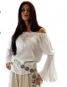 Mittelalter Bluse Marketenderin Magd Gothic Gr. S-M Natur 4771