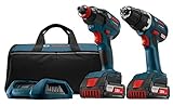 Bosch CLPK233WC-02 18-volt Wireless Charging 2-Tool Combo Kit with 1/2-Inch Brushless Drill/Driver, 