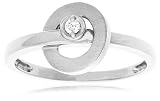 10k Choice of White or Yellow Gold Circle Ring w/ Diamond Accent