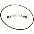 Rubber Cord Necklace Brown 16"
