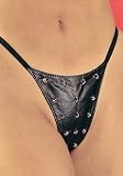 Studded Leather G-String (As Shown-One Size)