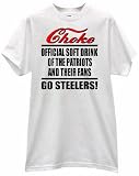 CHOKE OFFICIAL SOFT DRINK OF THE PATRIOTS AND THEIR FANS GO STEELERS T SHIRT jersey
