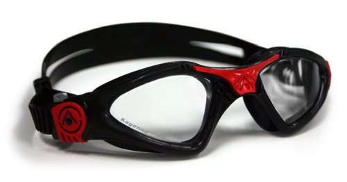 Aqua Sphere Kayenne Goggle With Low Profile Clear Lens, Black/Red, Small Aqua Sphere Kayenne Goggle With Low Profile Clear Lens, Black/Red, Small