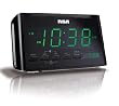 RCA RC40R Dual Wake Clock Radio with Large Green LED Display