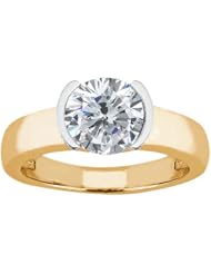 0.60 Ct Round H/I I1 Diamond 18K Yellow Gold Ring