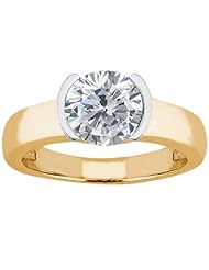 0.50 Ct Round H/I I1 Diamond 18K Yellow Gold Ring