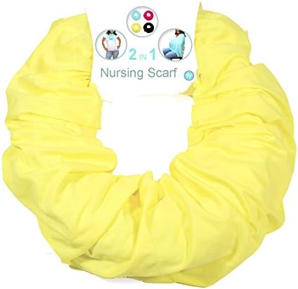 Breastfeeding Cover Infinity Scarf - Nursing Cover Converts to Multi-Use Baby Car Seat Canopy, Stroller Cover, High Chair and Shopping Cart Liner - Yellow