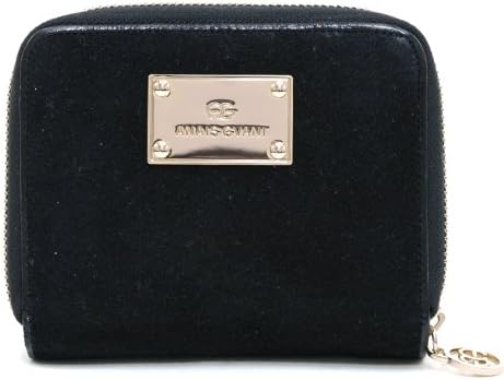 Suede & Genuine Leather Zip-around Wallet