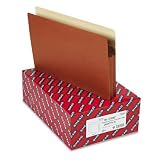1in Expansion File Pockets w/Tyvek, Straight, Redrope, Lgl, MLA/Red, 25/bx