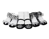 Baby Emporio - 3 Paires de Chaussettes de Bébé filles - Style Festive - Noir - 0-6 mois