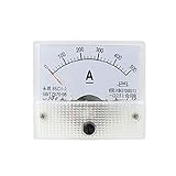 uxcell　アナログ電流計　85C1　DC 0-500A　6.3 x 5.5 x 1cm　ホワイト