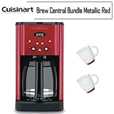 Cuisinart DCC-1200MR Metallic Red Brew Central 12 Cup Coffeemaker Bundle
