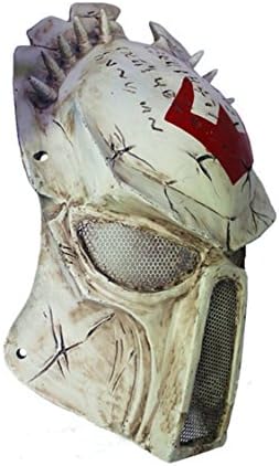 SPOD Alien Vs Predator AVP Wire Mesh Protection Full Face Paintball Mask (White)