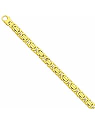 Genuine 14K Yellow Gold 9.45Mm Polished Fancy Link Bracelet 8.5 Inches 100% Satisfaction Guaranteed.