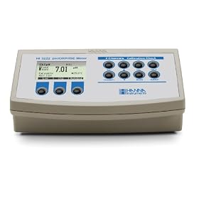 Hanna Instruments HI 3222-01 Dual Channel pH mV ISE Bench Meter by Hanna Instruments
