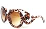 Minimal Baroque oversize di forma rotonda Swirl Arm OCCHIALE Occhiali da sole- tartaruga