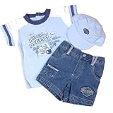 Harley Boy's Denim Short Set (Blue), Available in Multiple Sizes