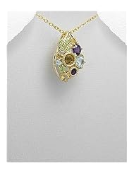 Amethyst Pendant Necklace In 92.5 Sterling Silver