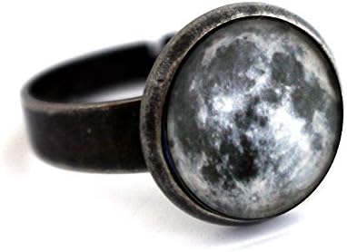 Space Jewelry Co Adjustable Moon Ring