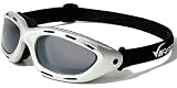 Virage Masque et Lunettes de Soleil - Multisports - Vtt - Moto - Voile - Motard / Mod. N2 Sports Gris Clair / Taille Unique Adulte / Protection 100% UV400