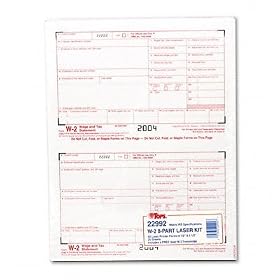TOPS 22992 W-2 Tax Forms For Laser Printers, 8-Part, 50 Sets Per Pack