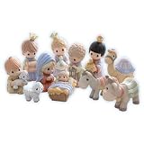 Precious Moments Set of 11 Mini Nativity Figurines