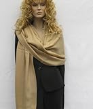 ONE PLY PURE PASHMINA WRAP (CAMEL)