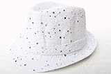 Glitter Fedora Hats / White / Sparkle Fedora / Michael Jackson Look-A-Like Hat
