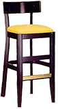 AC Furniture 1950 Bar Stool with Upholstered Seat