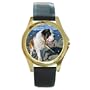 Saint Bernard Round Gold Metal Watch