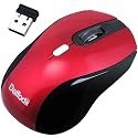 Daffodil WMS335R Souris Optique Sans Fil / Wireless Mouse - Souris d'Ordinateur avec 4 Boutons, Molette et DPI (PPP) Réglable (Max : 2000) - Pour Laptop / Notebook / Desktop - Compatible avec Microsoft Windows (7 / XP / Vista) et Apple Mac (OS X +) - Alimentée par 1 Pile AA (incluse) - Rouge - VOIR ET CLIQUEZ DESSOUS EN 'OFFRES SPECIALES' ET RECEVREZ UN CADEAU GRATUIT!!!