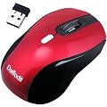 Daffodil WMS335R Wireless Optical Mouse 2.4GHz - Cordless 3 Button PC Mouse with Scrollwheel and Adjustable Sensitivity (MAX DPI: 2000) - For Laptop / Netbook / Desktop Computers - Supported by: Microsoft Windows (7 / XP / Vista) and Apple MAC (OS X +) - Battery Powered (1xAA Inc.)