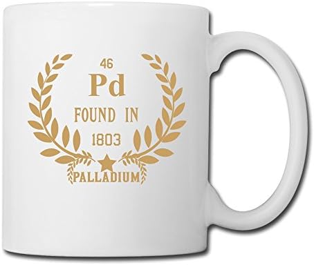 Nuodi Ge Unique Design Pd Chemical Element Palladium Found In 1803 Coffee Mug