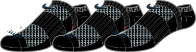 NIKE 3PPK DRI-FIT HALF-CUSHION NO-SHOW (XL) (ADULT UNISEX)