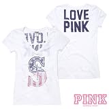 Seattle Mariners Victoria's Secret PINK&Atilde;&macr;&Acirc;&iquest;&Acirc;&frac12; V-Neck Flag Tee