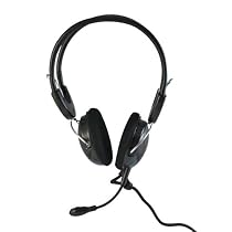 Professional LAMBO WOLF MH-655V Lightweight Hi-Fi Stereo PC Headset / Headphone, With Dynamic Microphone & Volume Control - Black