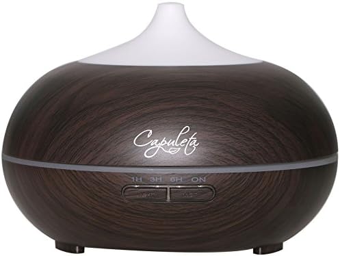 Capuleta 300ml Essential Oil Diffuser - 7 Colors Changing LED Lights / Quiet Ultrasonic / Auto Shut-Off Timer