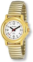 Avalon Ladies EZC Low Vision One Button Talking Watch, Gold-Tone Flex # 2608L-1B