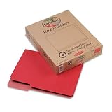 Boorum Pease Recycled Colored File Folders, 1/3 Cut, Letter Size, Red, 100/Box 04311 / ESS04311