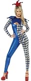 HARLEQUIN LADIES MARDI GRAS FANCY DRESS COSTUME 8/10