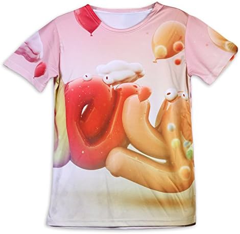 Mafiale Kids T Shirt Happy Letters Light Funny Tee Shirt