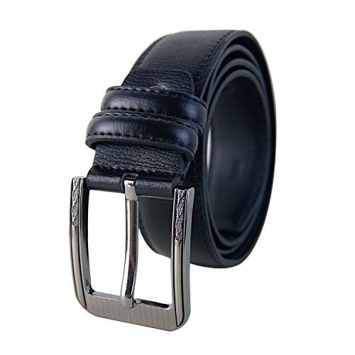 Men's Classic Dress Fashion Leather Belt, Black & Brown Colors