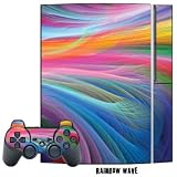 Playstation 3 Skin System Console Skin and two PS3 Controller Skins Rainbow Wave Playstation 3 Skin System Console Skin and two PS3 Controller Skins Rainbow Wave