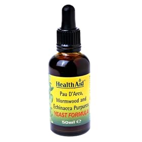 HealthAid Yeast Support (Pau D'Arco, Wormwood, Echinacea) Liquid 50ml