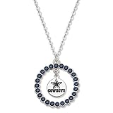 NFL Dallas Cowboys Necklace W/ Blue Crystal Wreath