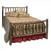 Fireside Lodge 8000 Hickory Traditional Style Log Bed with Traditional Hickory Rails Size: King