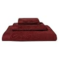 Home Sculpted Bath Towel Set - Red