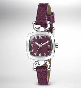 Mini Cushion Crocodile Skin Design Watch