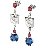 NHL New York Rangers Crystal Logo Earrings